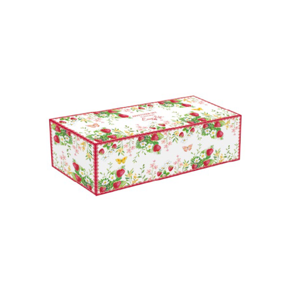 Set Aperitivo Vassoio con 3 Barattoli Fragola in Porcellana Jardin de Fraises Collection