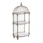 Blanc MariClò Étagère in Ferro Anticato Intarsi Collection 35x78x28 cm.