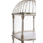 Blanc MariClò Étagère in Ferro Anticato Intarsi Collection 35x78x28 cm.