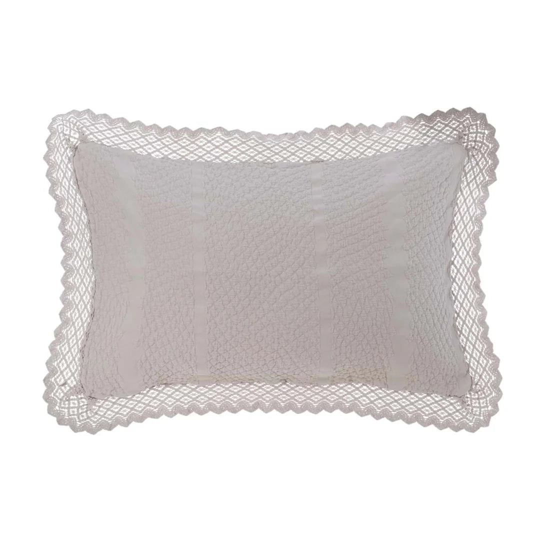Copriguanciale con Pizzo Palazzo Collection 50x80 cm. Beige