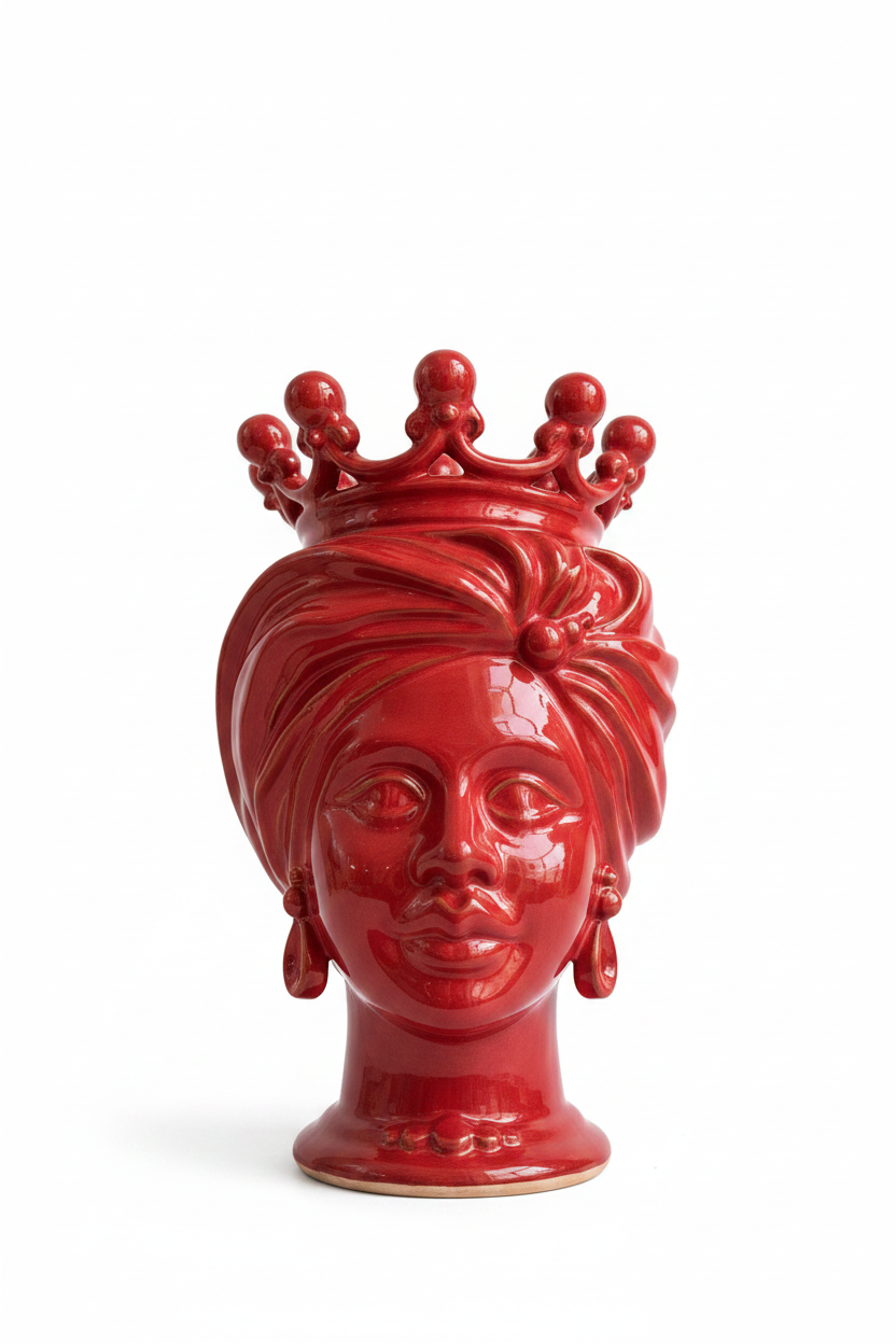 Testa di Moro Donna Ceramica - sfondo bianco