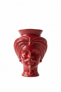 Testa di Moro Uomo Ceramica Rossa - sfondo bianco