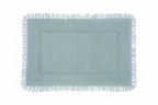 Tappeto azzurro polvere chiaro con doppia gala - sfondo bianco
