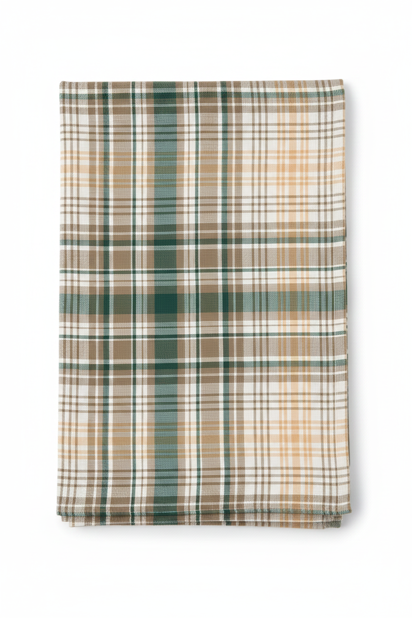 Blanc MariClò Canovaccio Zucche di Sogno Madras Verde 50x70 cm