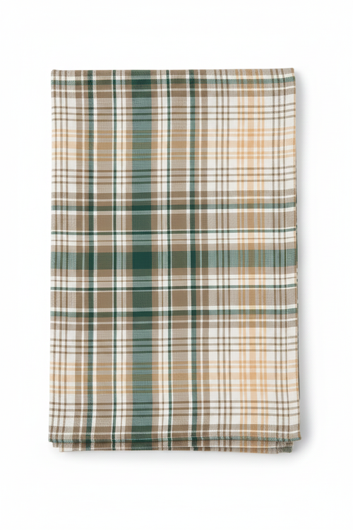 Blanc MariClò Canovaccio Zucche di Sogno Madras Verde 50x70 cm