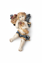 Ceramiche Sofia Caltagirone Angelo 4 Stagioni Fascia Blu in Ceramica 13x16 cm