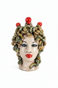 Ceramiche Sofia Caltagirone Testa di Moro Medusa in Ceramica 40 cm