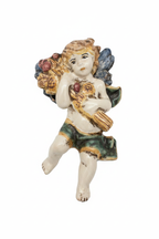 Ceramiche Sofia Caltagirone Angelo 4 Stagioni Fascia Verde in Ceramica 13x16 cm