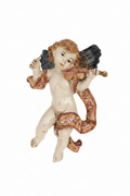 Angelo Musico con Violino Ceramica Sofia Caltagirone - sfondo bianco