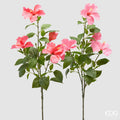 Hibiscus EDG Ramo 4 Fiori con Foglie 90 cm.