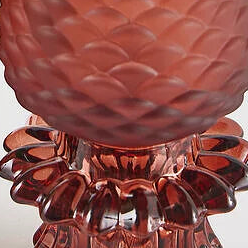 EDG Enzo De Gasperi Portacandela Pigna in Vetro H 12,5 cm. D 7,5 cm.