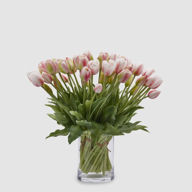 Tulipani EDG Mazzo da 5 con Foglie 40 cm.