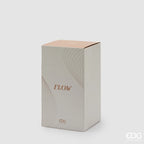 EDG Enzo De Gasperi Vaso Flow Sinuoso in Vetro Marrone Chiaro H 30,5 cm. D 19,5 cm.