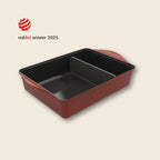 Cookut L'incredibile Pirofila con Separatore Regolabile Rosso 40x27 cm. e 24x30 cm.