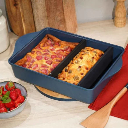 Cookut L'incredibile Pirofila con Separatore Regolabile 40x27 cm. Blu