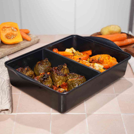 Cookut L'incredibile Pirofila con Separatore Regolabile 40x27 cm. Nero