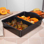 Cookut L'incredibile Pirofila con Separatore Regolabile Nero 40x27 cm. e 24x30 cm.
