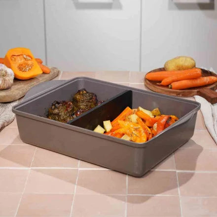 Cookut L'incredibile Pirofila con Separatore Regolabile 40x27 cm. Moka