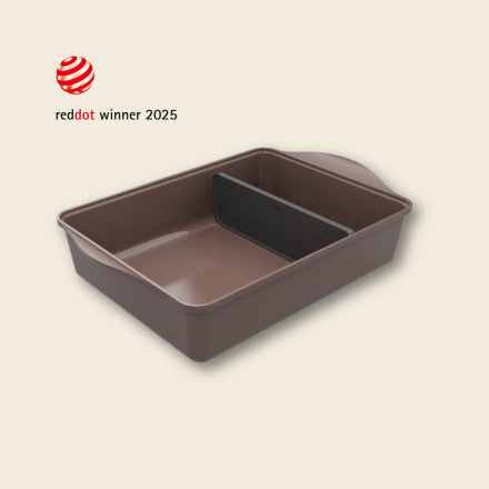 Cookut L'incredibile Pirofila con Separatore Regolabile 40x27 cm. Moka