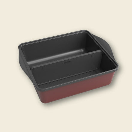 Cookut L'incredibile Pirofila con Separatore Regolabile Rosso 40x27 cm. e 24x30 cm.