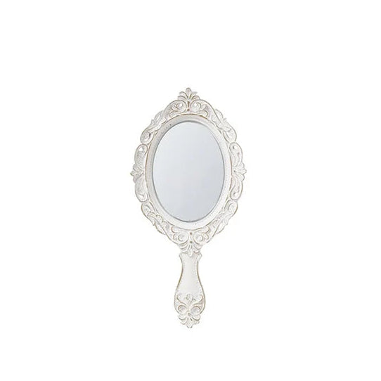 L'Arte di Nacchi Specchietto con Manico Barocco in Resina H. 25,5 cm.