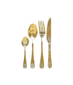 Aulica Set Posate Arabesque Oro Lucido 24 Pezzi