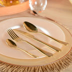 Aulica Set Posate Arabesque Oro Lucido 24 Pezzi