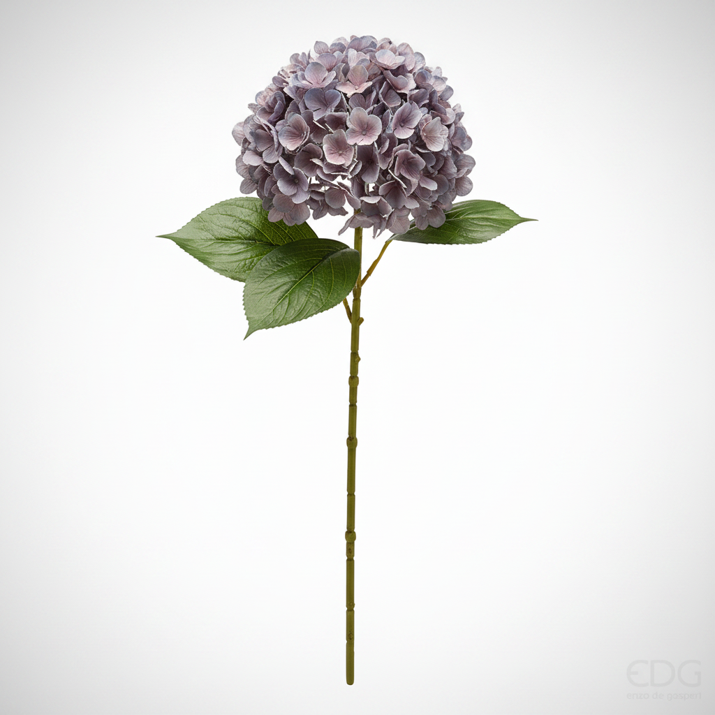 Ortensia EDG Ramo con Foglie 65 cm.