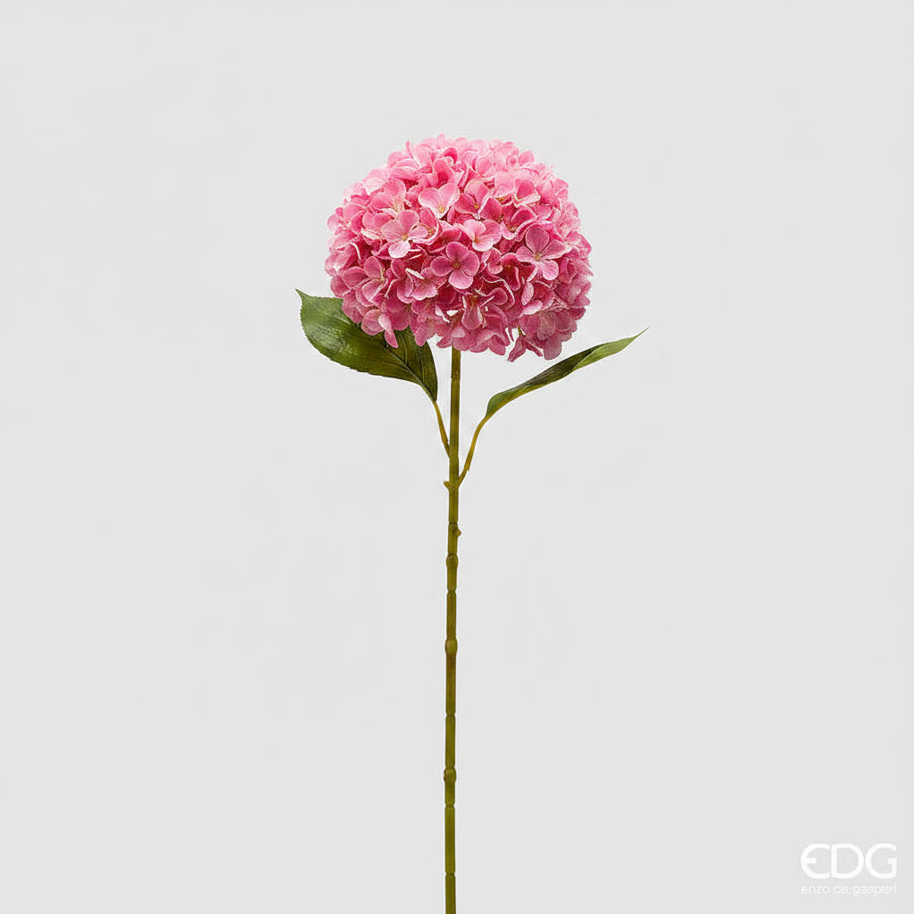 Ortensia EDG Ramo con Foglie 65 cm.