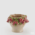 EDG Enzo De Gasperi Vaso Freaky Melograno in Ceramica Bianco Rosso H 18,5 cm. D 25 cm.