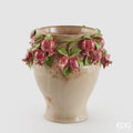 EDG Enzo De Gasperi Vaso Freaky Melograno in Ceramica Bianco Rosso H 27,5 cm. D 26,5 cm.