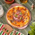Cookut La Formidabile Teglia per Pizza Rosa 33 cm. - estrazione dal forno