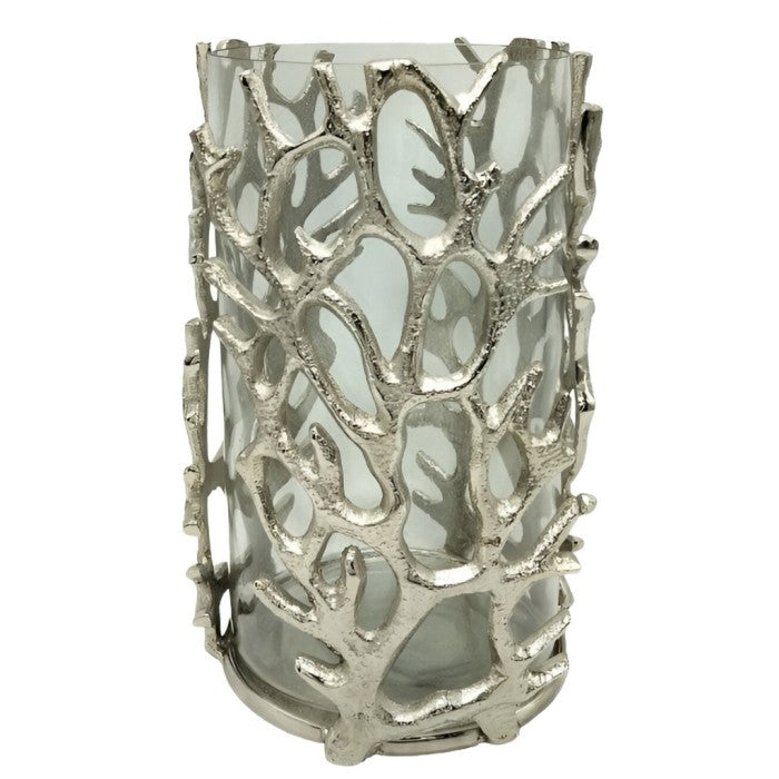 Porta Candele Vaso in Alluminio Aurea Collection 29 cm.