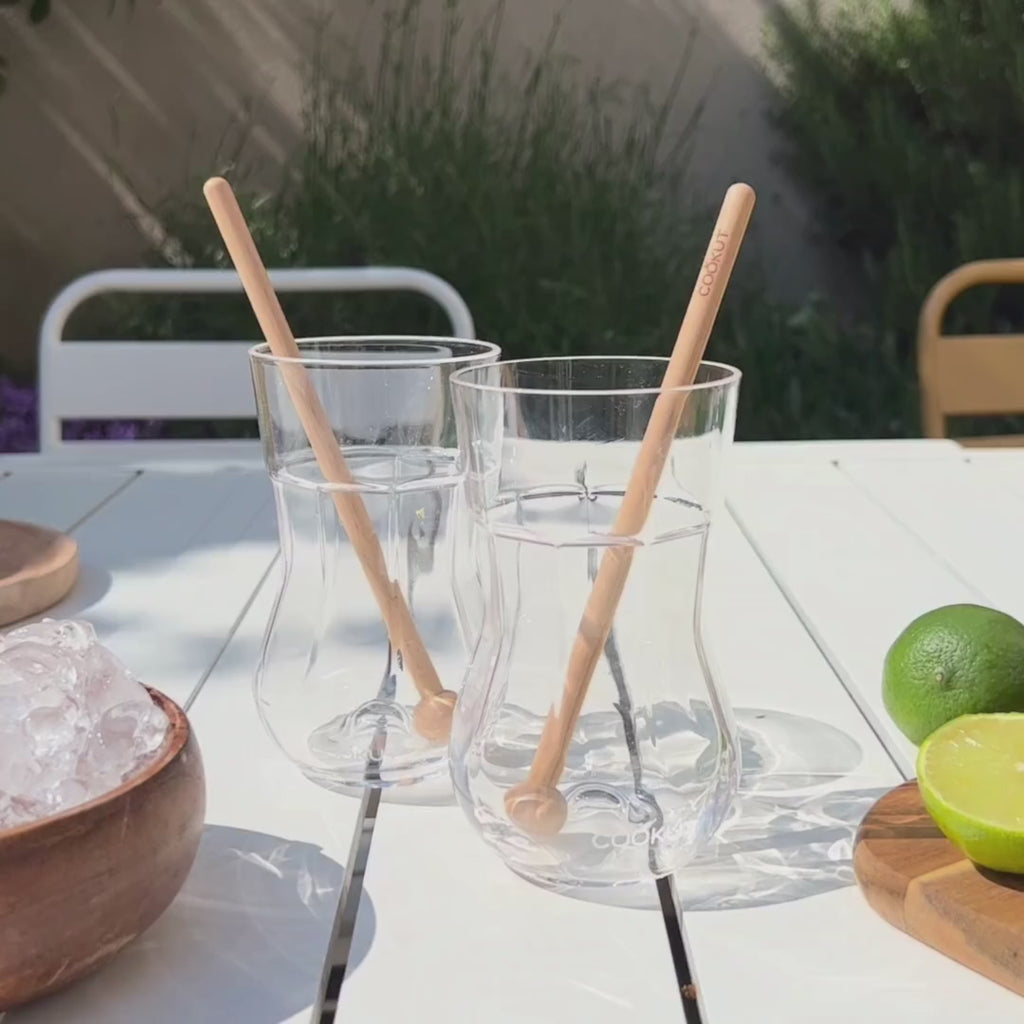 Cookut MOJO I Migliori Bicchieri da Mojito - Set di 2 con Pestelli