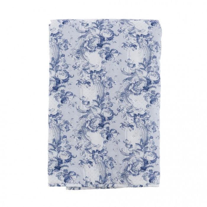 Blanc MariClò Trapunta Floreale Blu Elisa Collection in Poliestere 260x260 cm.