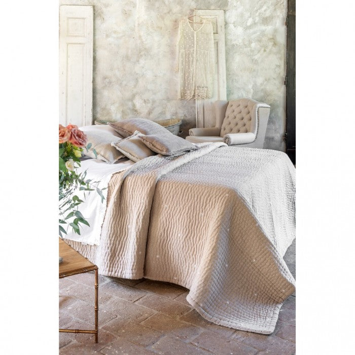 Blanc MariClò Quilt Versilia Collection in Cotone Beige 250x250 cm.