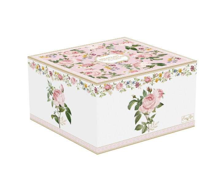 Easy Life Tazza da Colazione con Piattino Chant des Roses Collection in Porcellana 350 ml.