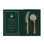 Gift Novels Set Pizza Margherita - cofanetto aperto con roulette e coltello