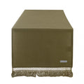 Blanc MariClò Runner con Frange Infinity Collection in 100% Cotone Verde Oliva 45x140 cm.