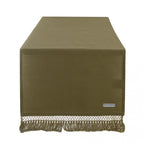 Blanc MariClò Runner con Frange Infinity Collection in 100% Cotone Verde Oliva 45x140 cm.