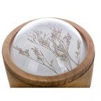Blanc MariClò Scatola Decorativa Erbario d’Arte in Legno con Cupola in Vetro e Fiori Secchi 16,8x13 cm.