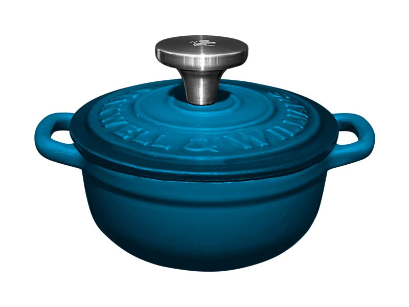 Maxwell & Williams Cast Iron Collection Mini Cocotte in Ghisa Smaltata Midnight Blue 260 ml 9,5 cm.