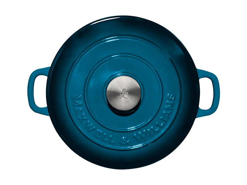 Maxwell & Williams Cast Iron Collection Casseruola Rotonda in Ghisa Smaltata Midnight Blue 3,3 litri 24 cm.