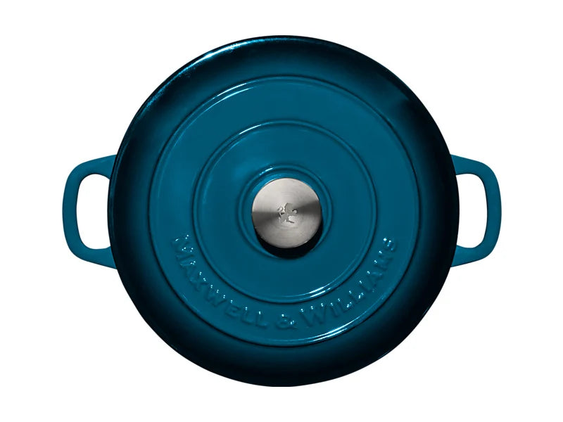 Maxwell & Williams Cast Iron Collection Tegame Basso Braiser in Ghisa Smaltata Midnight Blue 3,3 litri 27 cm.