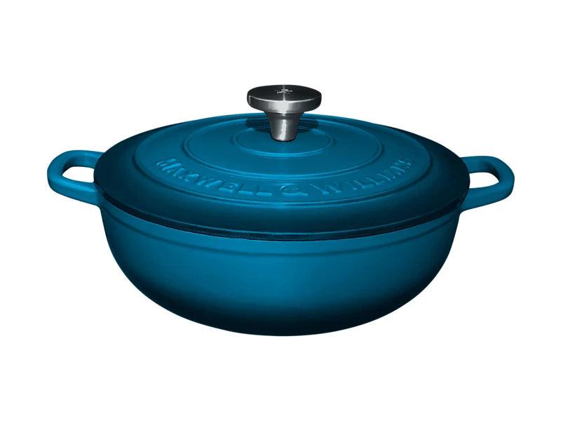 Maxwell & Williams Cast Iron Collection Casseruola Rotonda in Ghisa Smaltata Midnight Blue 4 litri 26 cm.