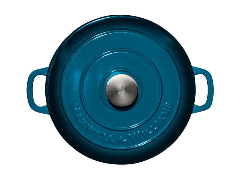 Maxwell & Williams Cast Iron Collection Casseruola Rotonda in Ghisa Smaltata Midnight Blue 4 litri 26 cm.