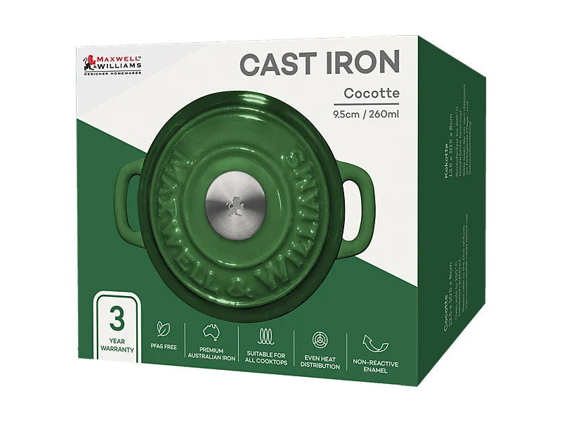 Maxwell & Williams Cast Iron Collection Mini Cocotte in Ghisa Smaltata English Racing Green 260 ml 9,5 cm.