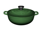 Maxwell & Williams Cast Iron Collection Casseruola Rotonda in Ghisa Smaltata English Racing Green 3,3 litri 24 cm.