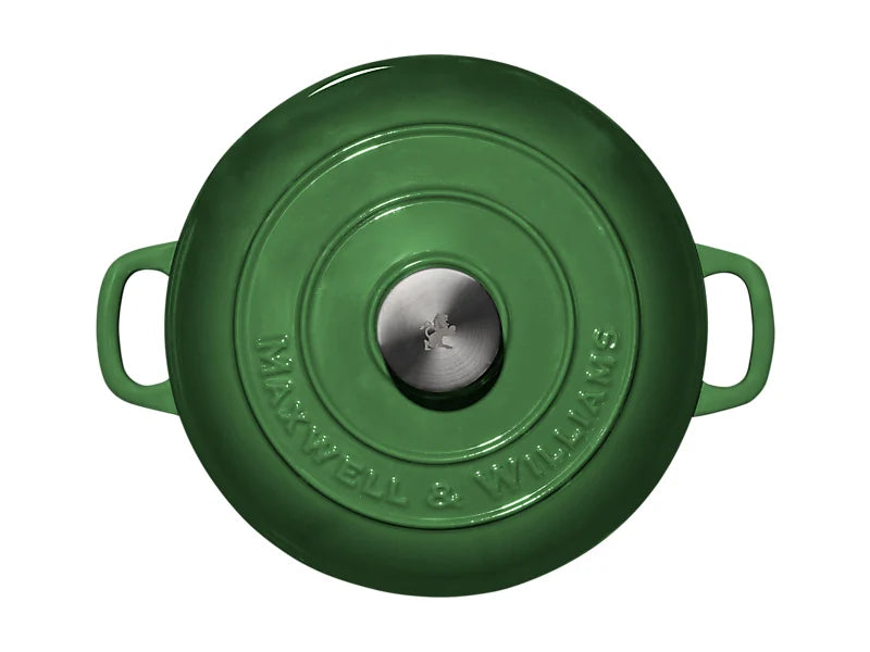 Maxwell & Williams Cast Iron Collection Casseruola Rotonda in Ghisa Smaltata English Racing Green 3,3 litri 24 cm.