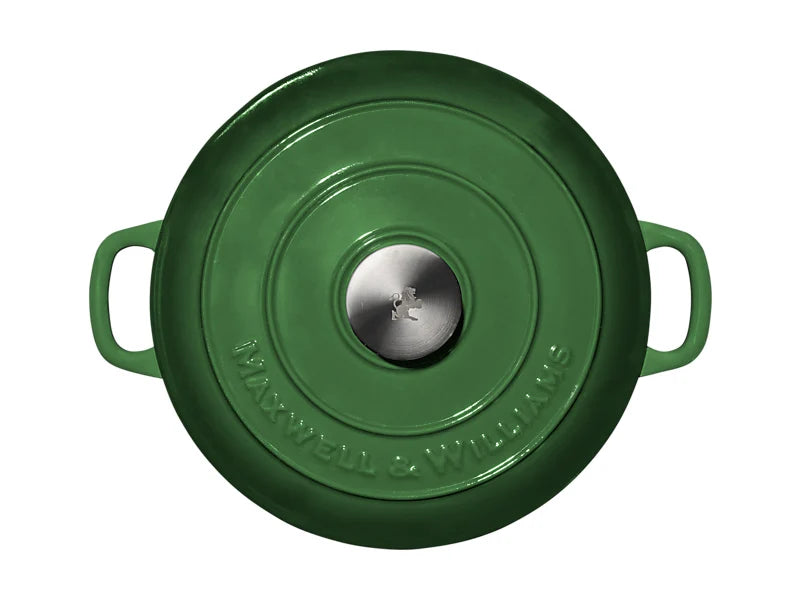 Maxwell & Williams Cast Iron Collection Casseruola Rotonda in Ghisa Smaltata English Racing Green 4 litri 26 cm.